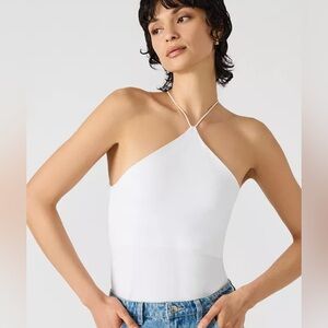 Steve Madden White Linnie Halter Top